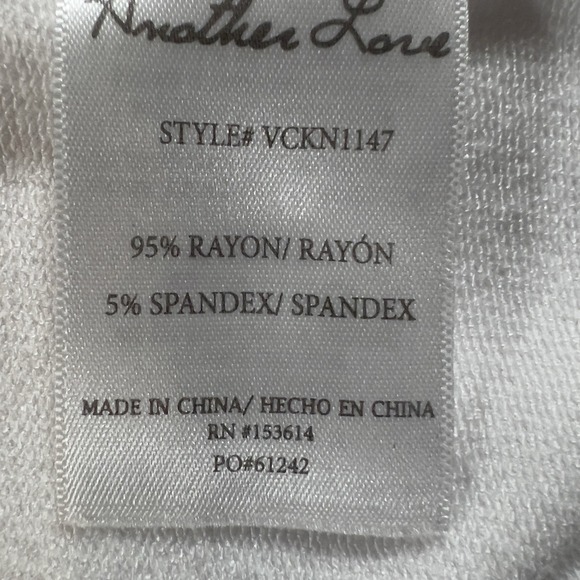 Another Love Oversized Cropped Hoodie White Small Keyhole Sides Short Fitted Slv - Picture 5 of 8